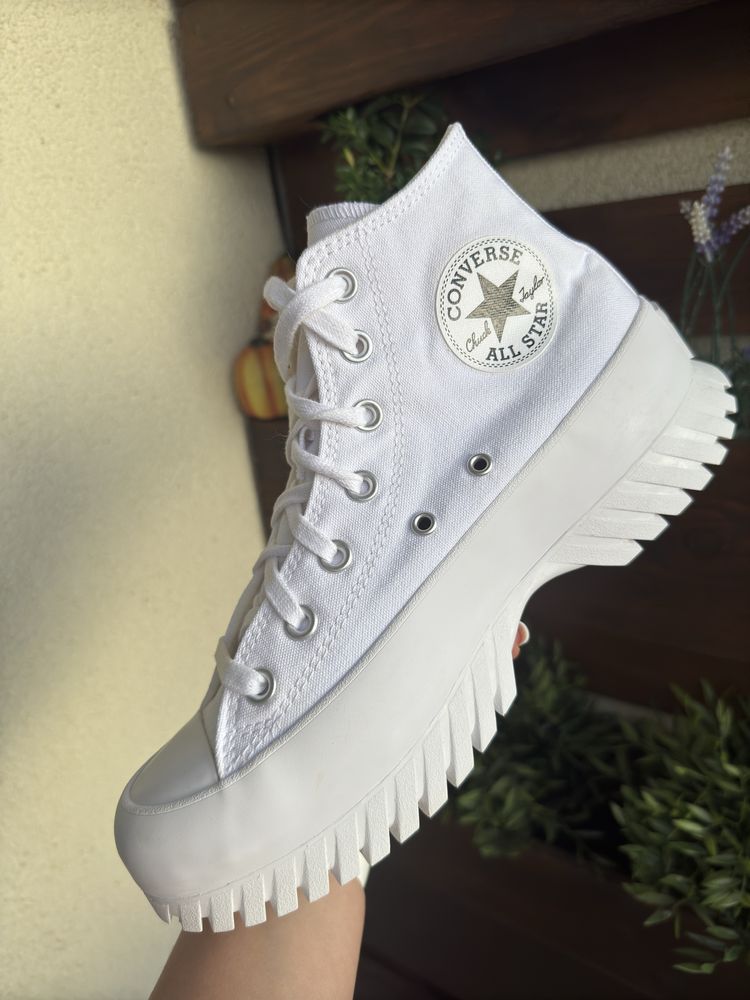 Trampki Converse biale damskie na platformie 39