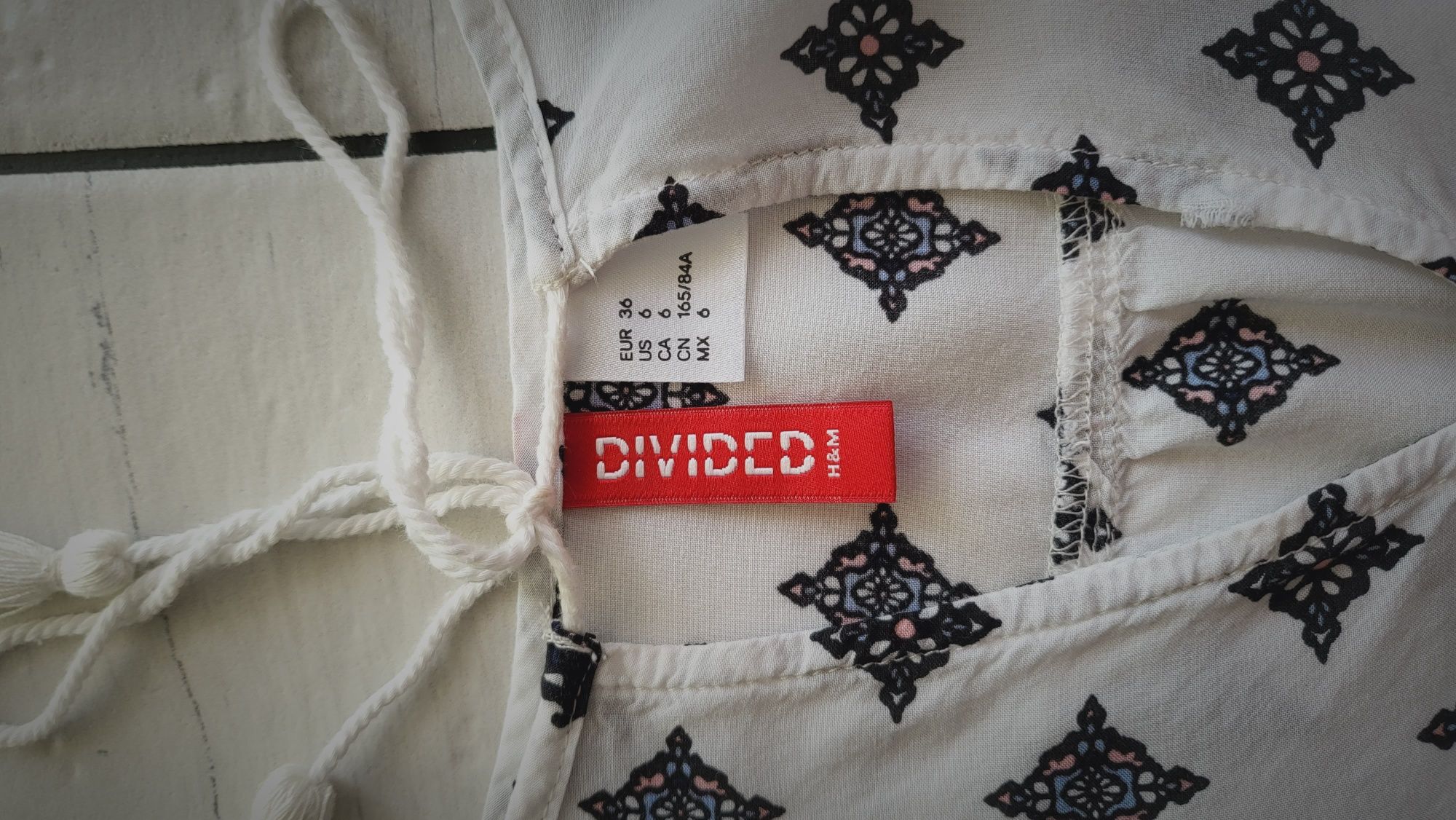 Bluzka biała w print