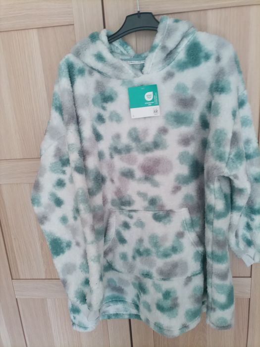 Długa bluza sukienka typu snuddie duża XL/XXL odzież dla puszystych