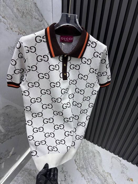 Nowy męski sweterek z kołnierzykiem gucci s