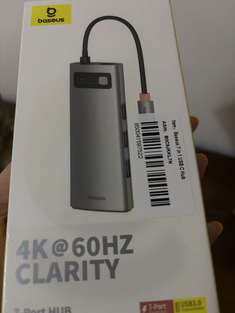 Hub USB-C 7 em 1 Baseus | 4K 60Hz + 100W PD