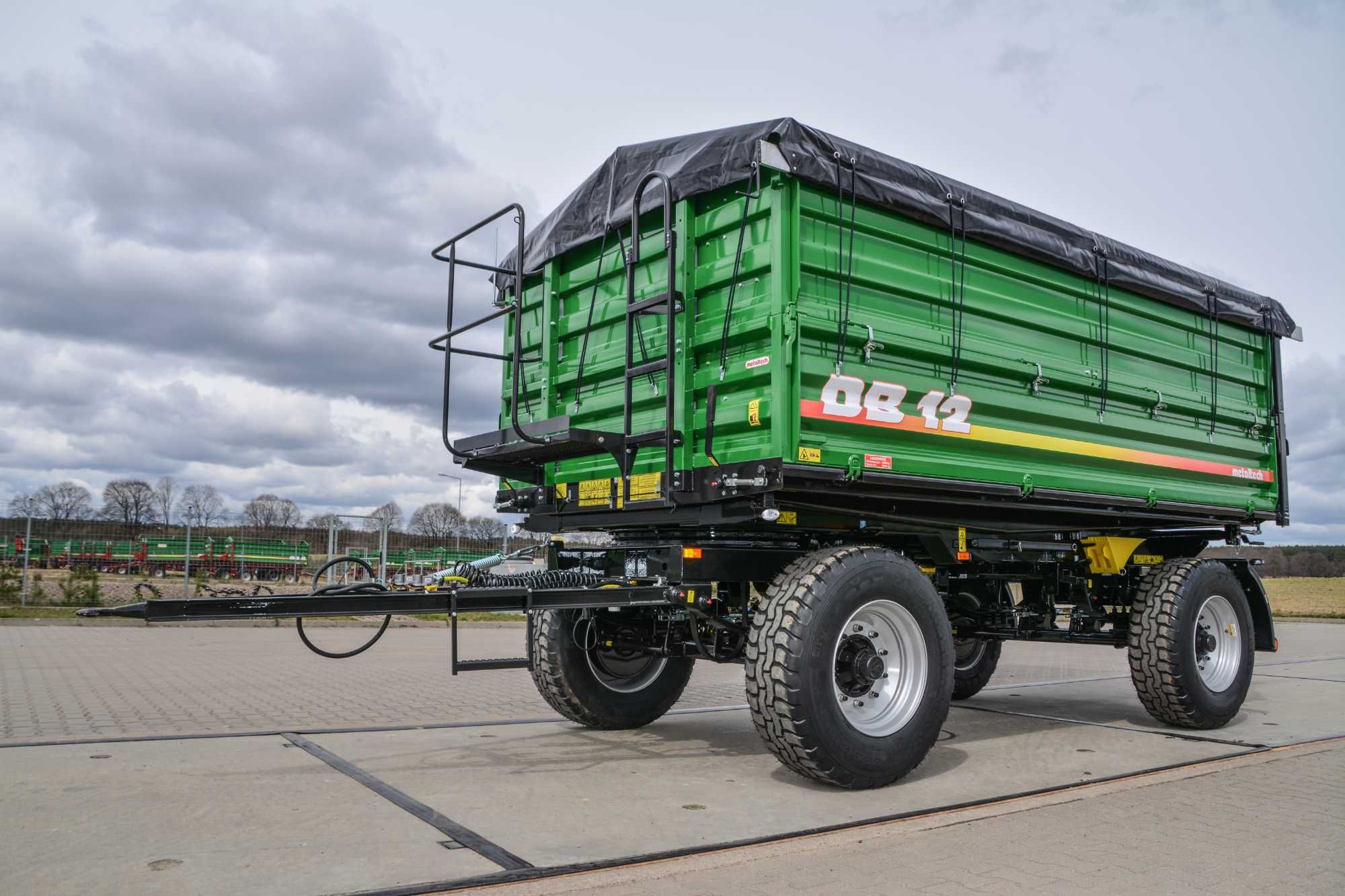 Przyczepa rolnicza burtowa METAL-TECH DB 12 Ton | PLANDEKA GRATIS