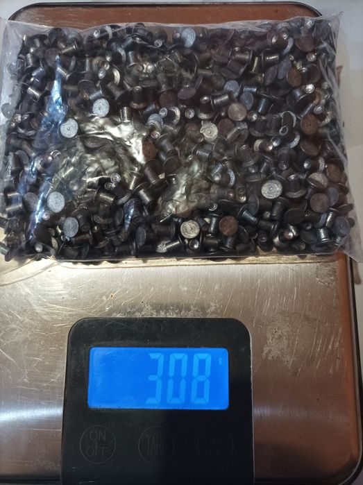 Заклепки алюм, 1000 шт, 4х7 мм.