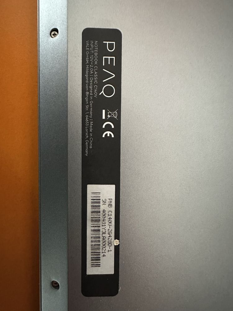 Ноутбук Peaq C140V Pentium Silver N5030/4gb/ssd М2 128/14" IPS Full HD
