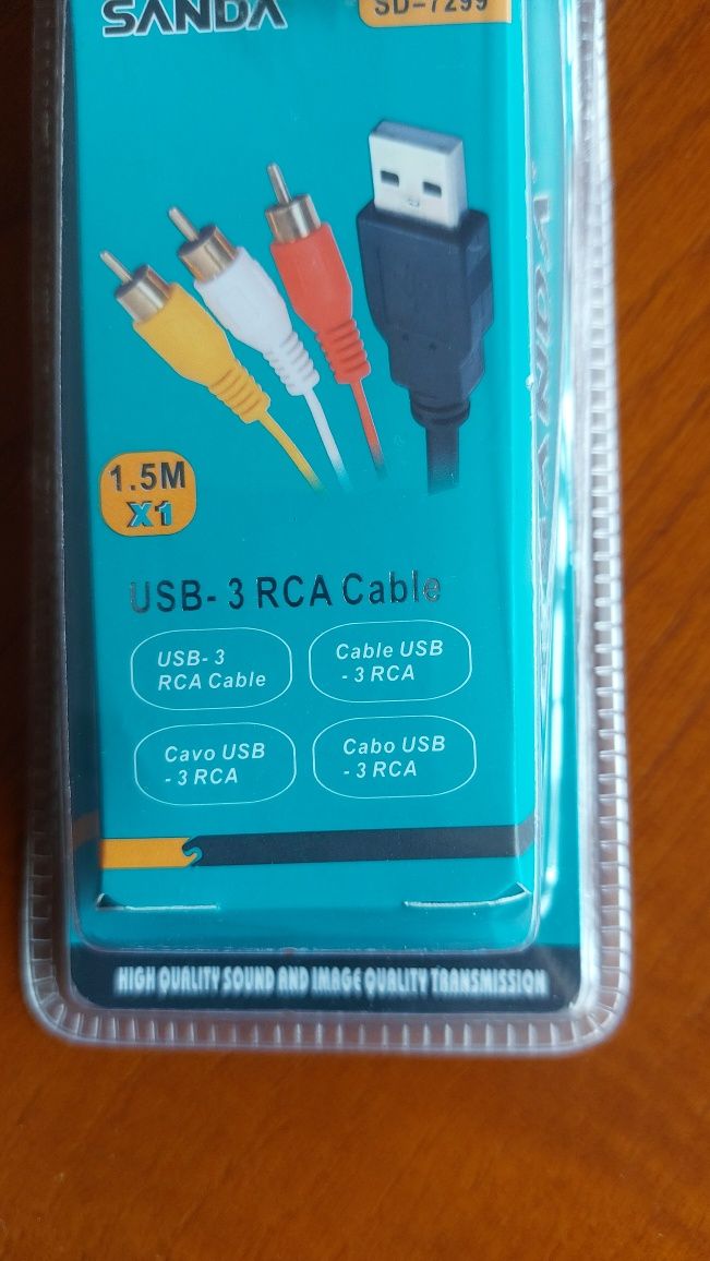 USB - 3 RCA cabo