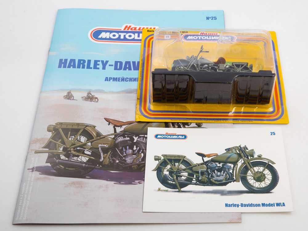 Журнал из серии Наши мотоциклы, №25 с моделью Harley-Davidson WLA