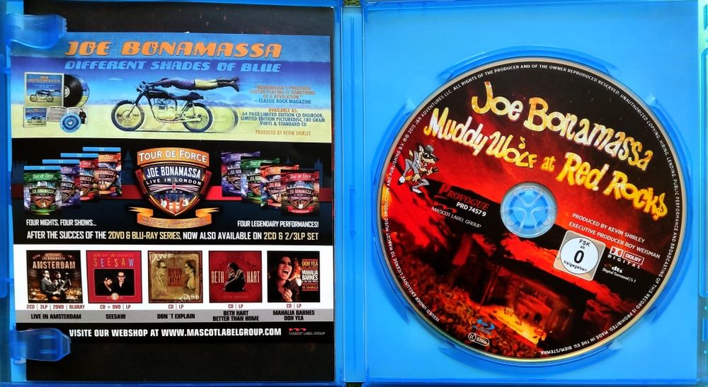 Joe Bonamassa "Muddy Wolf At Red Rocks" Blu ray