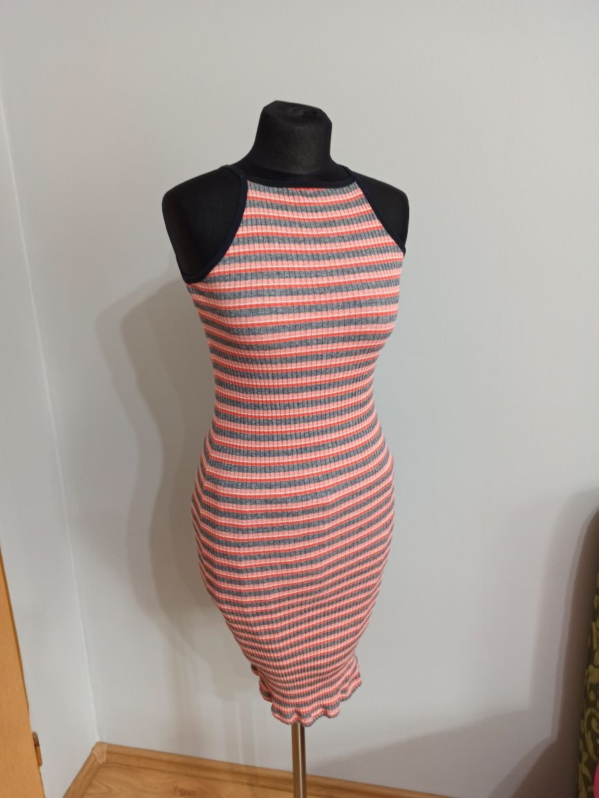 Sukienka Midi w paski 32-36