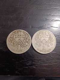 Moeda 1 escudo 1927 e 1931 e moedas 50 centavos de 1927/28/29/31