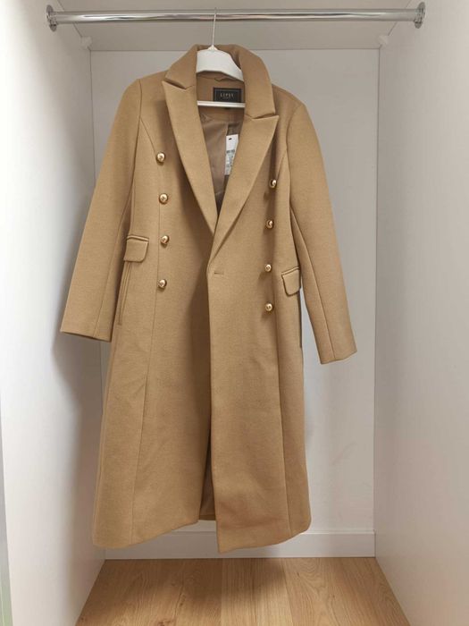 Płaszcz długi carmel