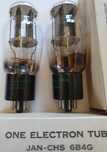 6B4G Sylvania JAN-CHS NOS x2 Wojskowe Para Lampy USA 6A3 6S4S 2A3