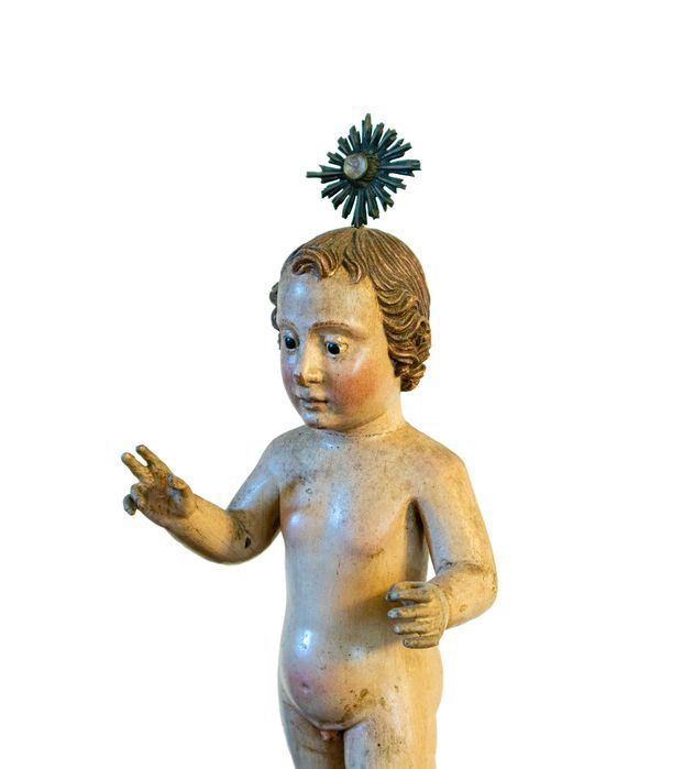 Escultura flamenga Menino Jesus Malines | século XVII