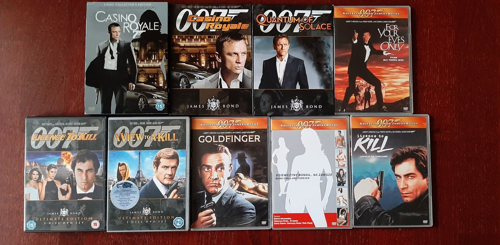 Zestaw 8 filmów + bonus - James Bond 007 DVD