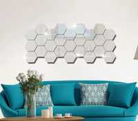 Lustro akrylowe hexagon plaster miodu