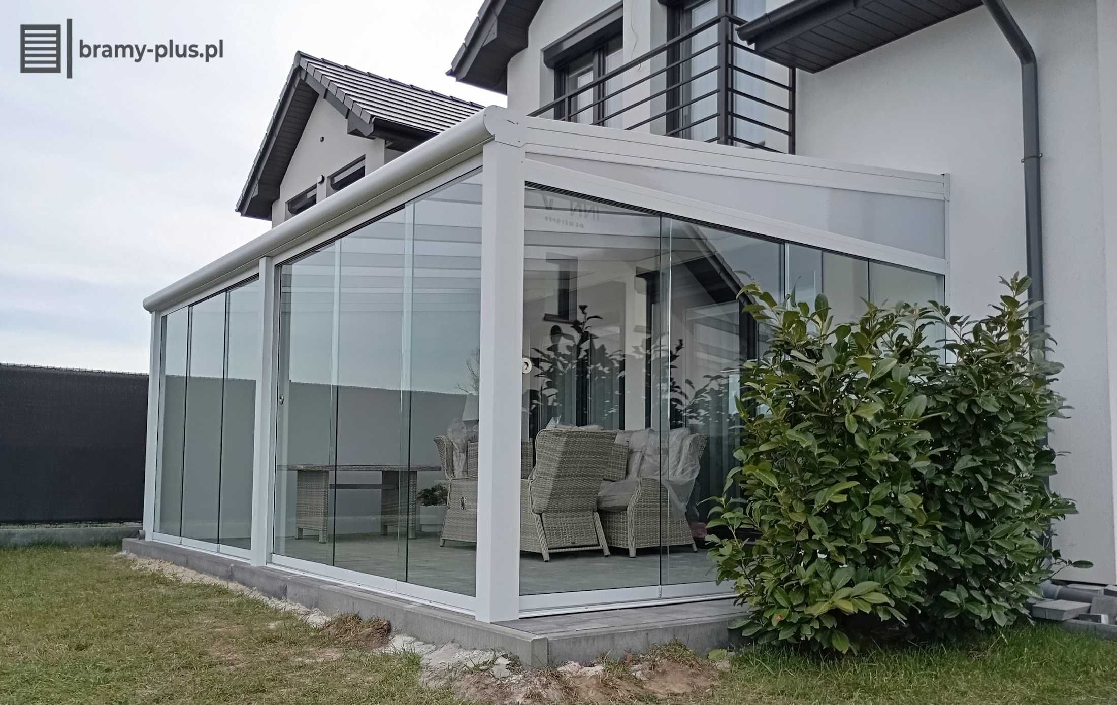 Zadaszenie aluminiowe z montażem, pokrycie poliwęglan, pergola, lemele