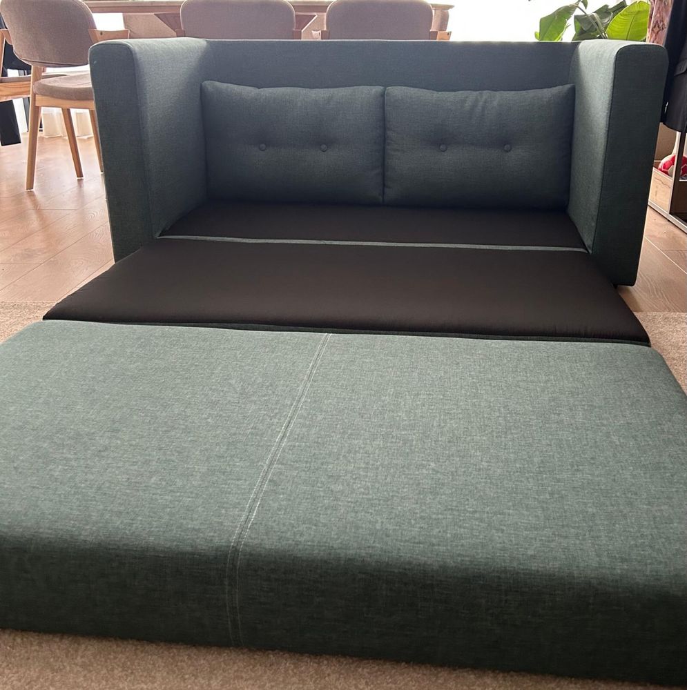 Sofá-Cama Verde Teal – Confortável e Prático!