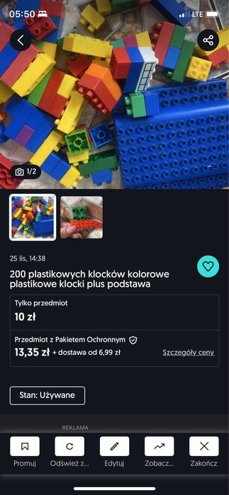 Klocko dwa rodzaje 400 sztuk