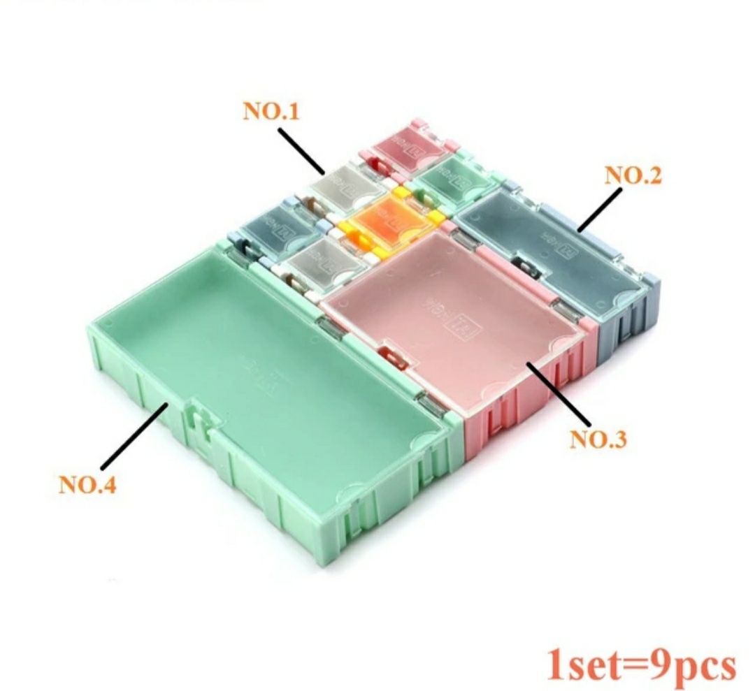 Caixas modulares componentes electronicos SMD com tampa