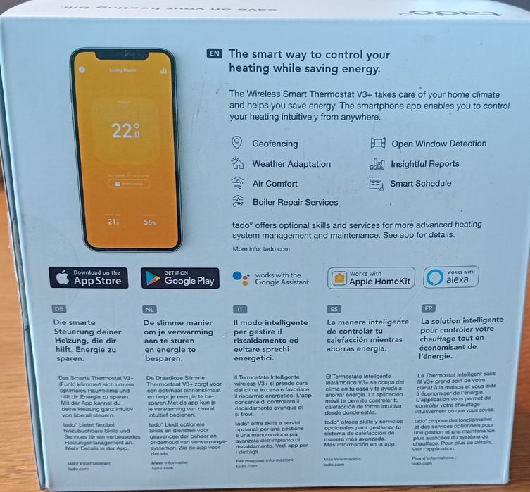 Zestaw startowy tado° V3+ (bezprzewodowy termostat, mostek, odbiornik)