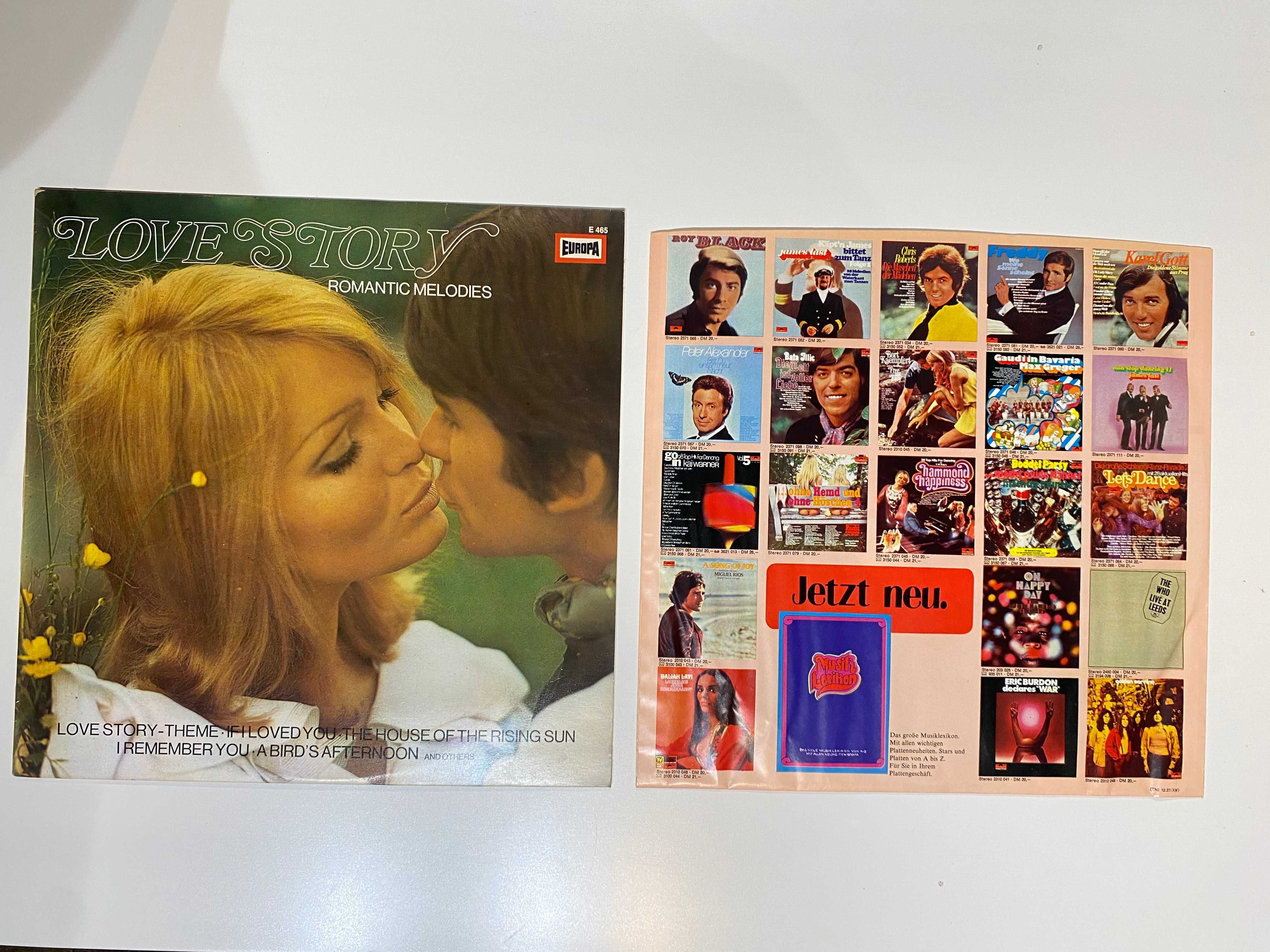 Winyl Love Story. Romantic Melodies 1971