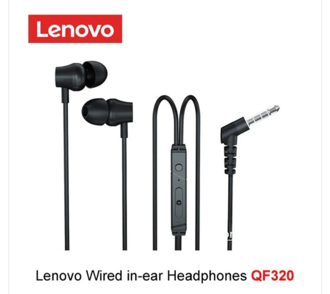 Auriculares / Phones Lenovo QF320 In-Ear Preto

-Novo- 24h