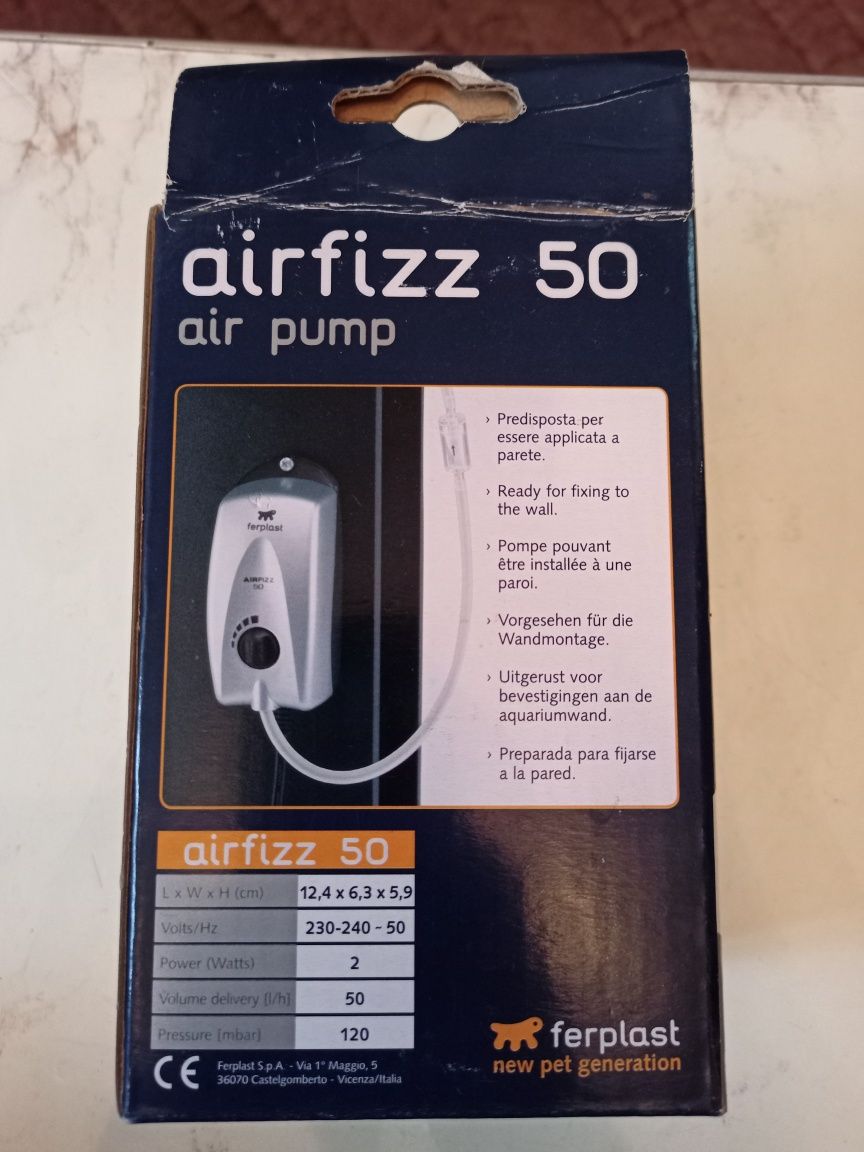 Компрессор новый для аквариума Airfizz 50 new до 100 литров.
