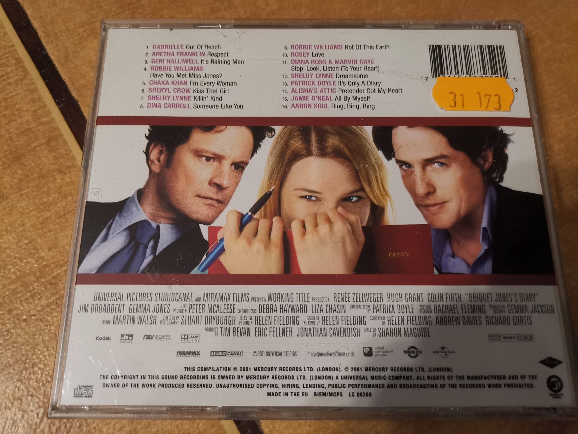 Bridget Jones muzyka filmowa
