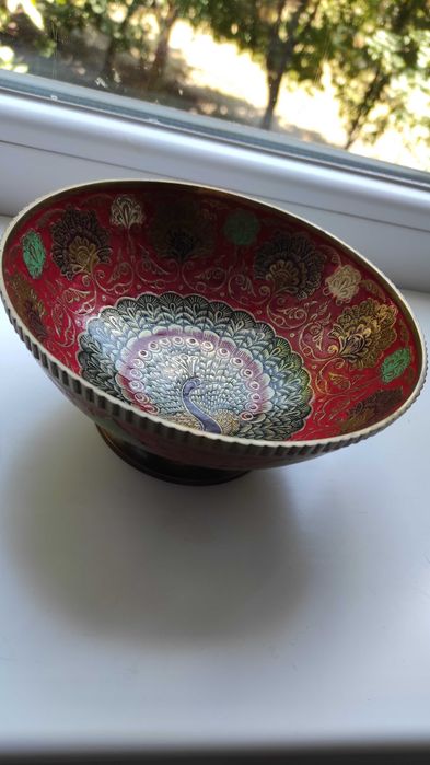 Ваза вінтажна з павлином