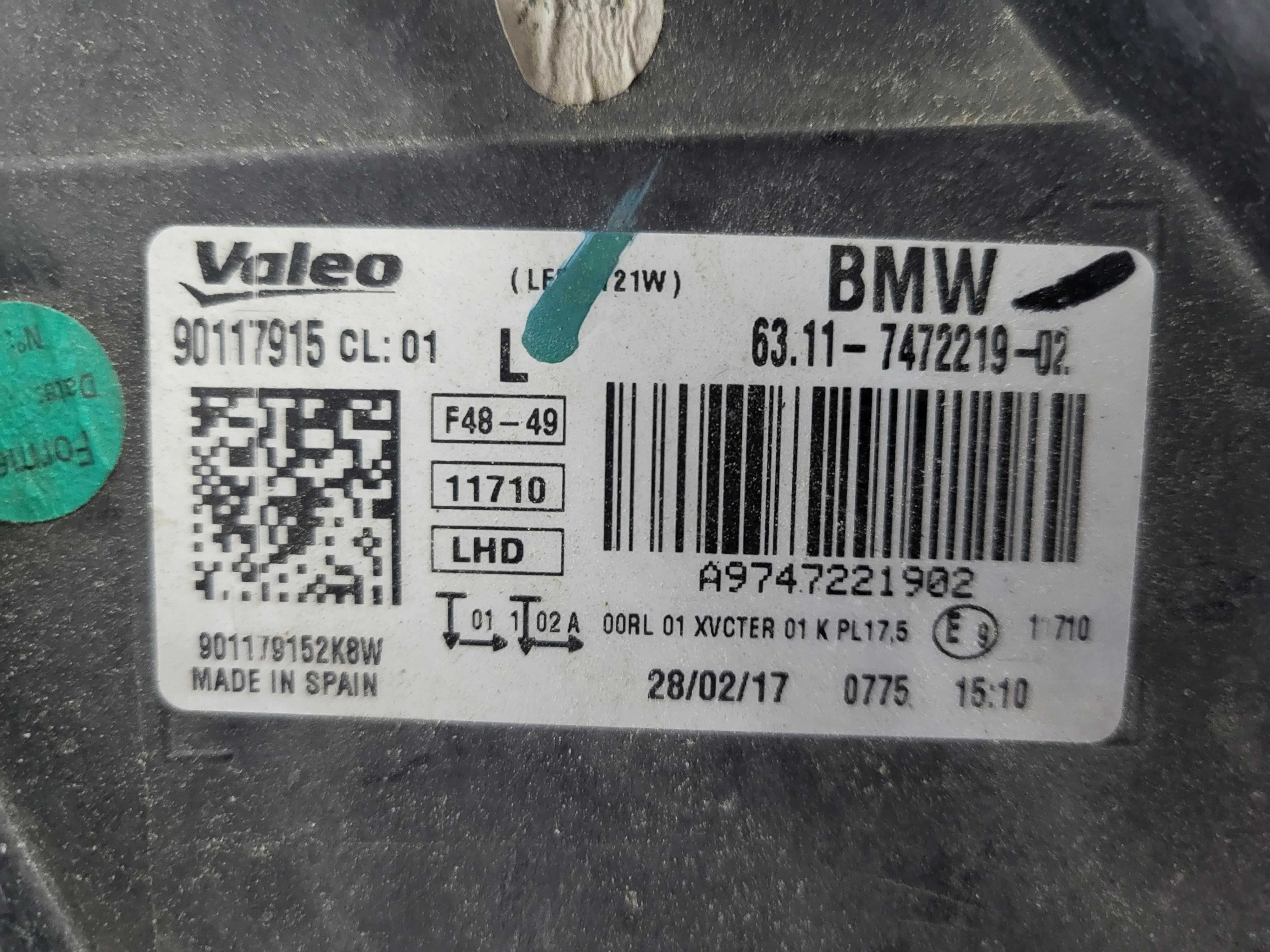 Lampa BMW lewa X1 F48 FULL LED