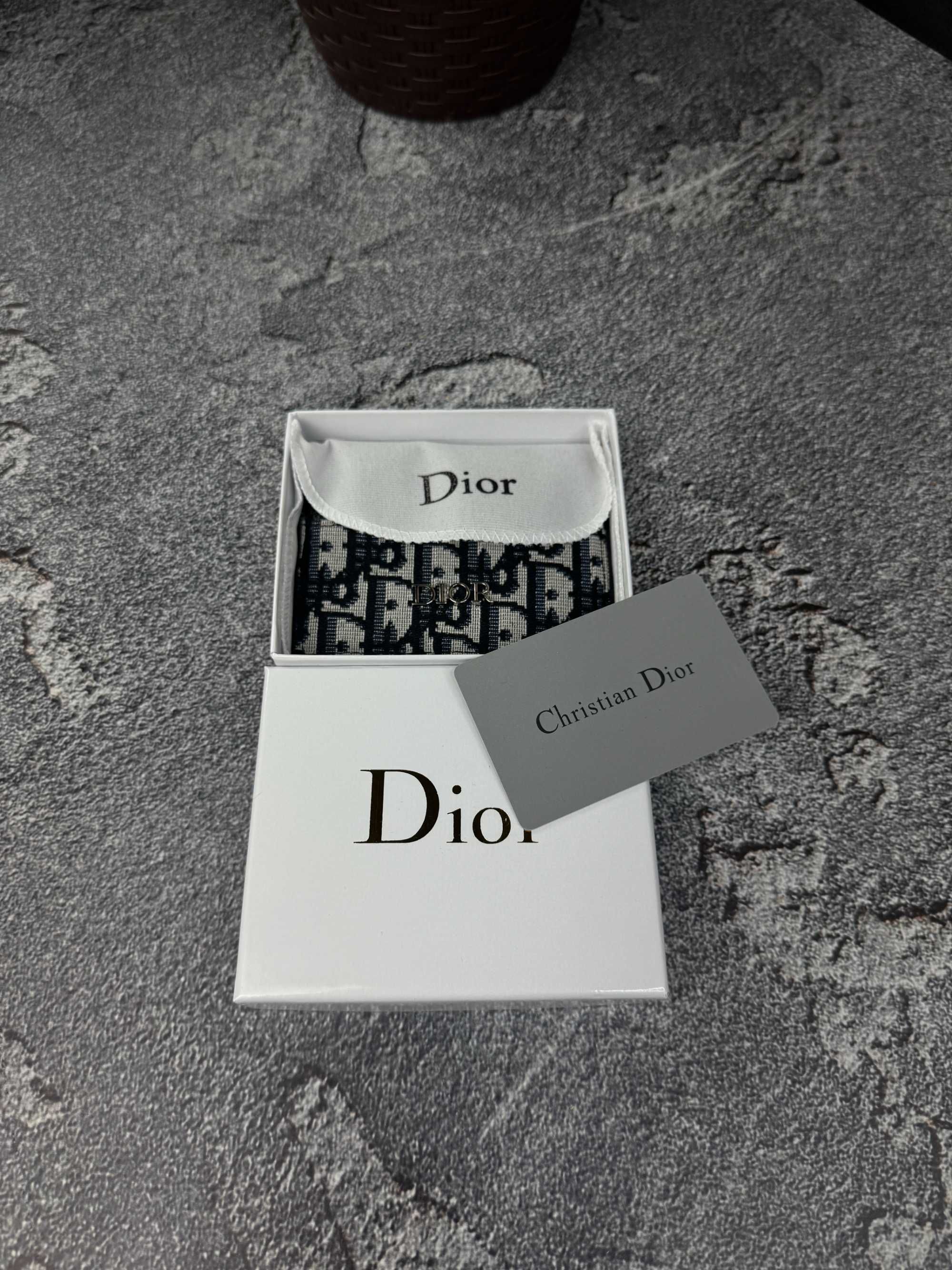 Картхолдер з еко-шкіри Dior люкс класу з подарунковим набором