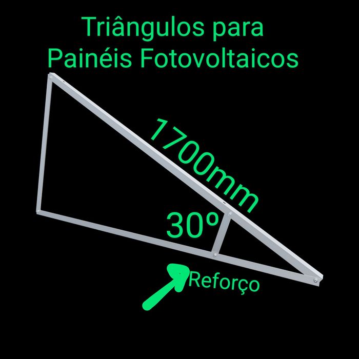 Triângulo para Painéis fotovoltaicos 30⁰ estrutura solar