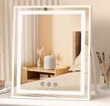 Lustro kosmetyczne z podświetleniem LED, lustro do makijażu 25 x 30 cm