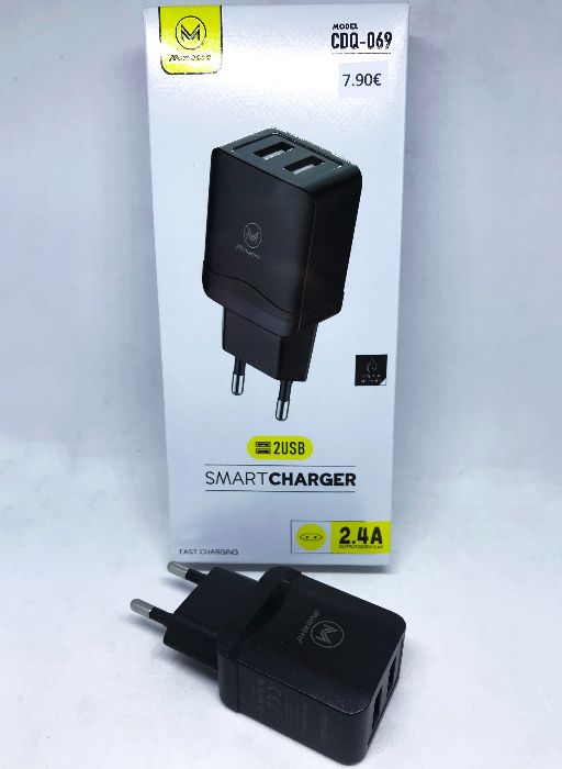 Carregador Fast Charging com 2 USB (5V / 2.4A)