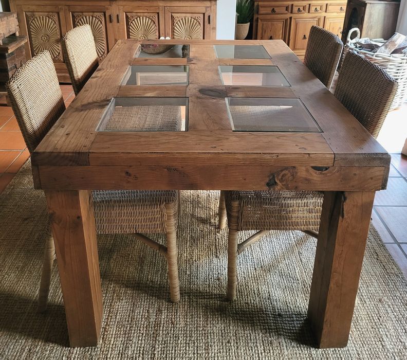 mesa, refeições, secretaria, mexicano, rustico