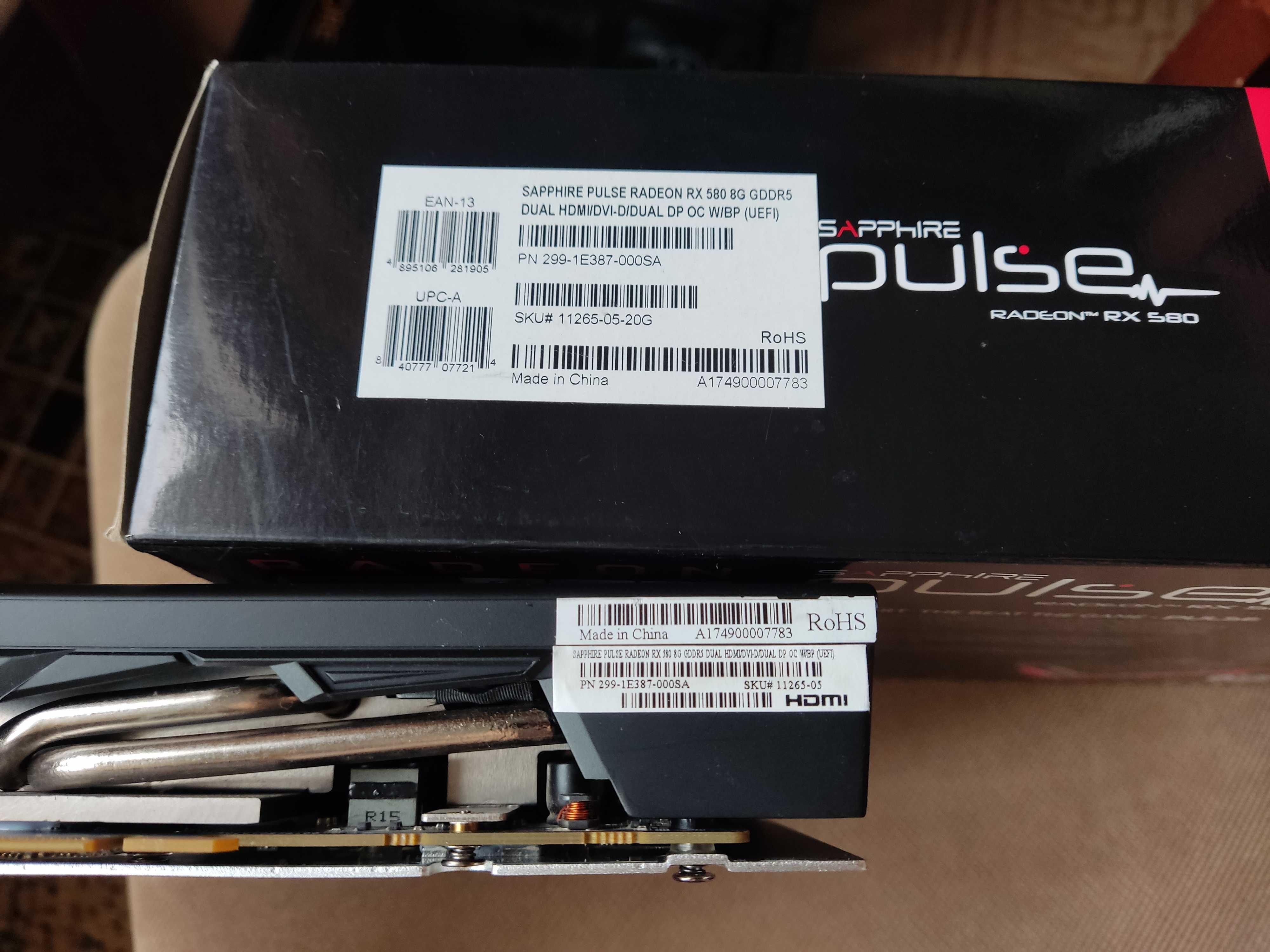 Видеокарта Sapphire Pulse RX 580 8 Gb. Обслужена