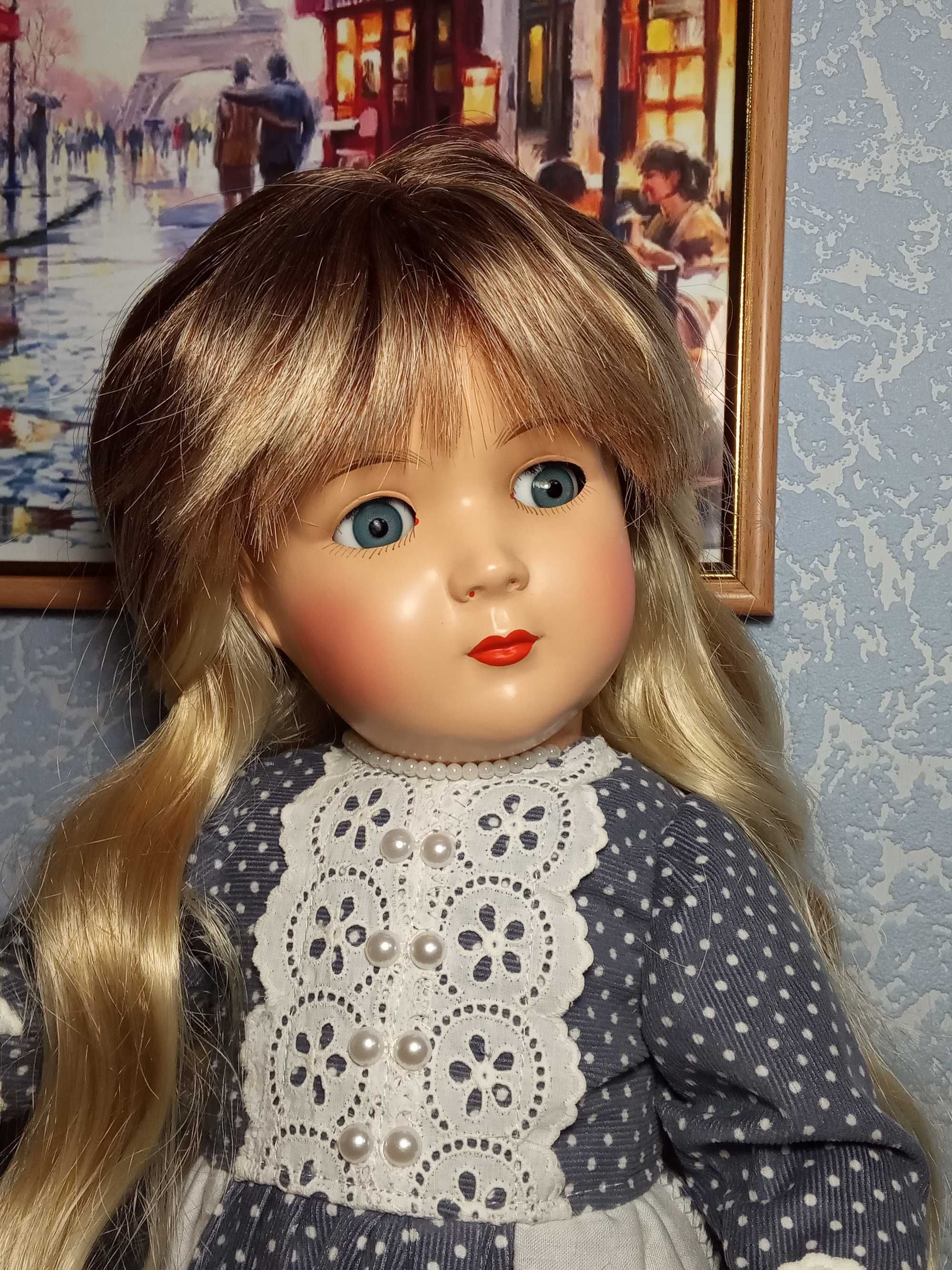 Антикварная кукла флиртушка, 50 см, K & W Konig & Wernicke Германия