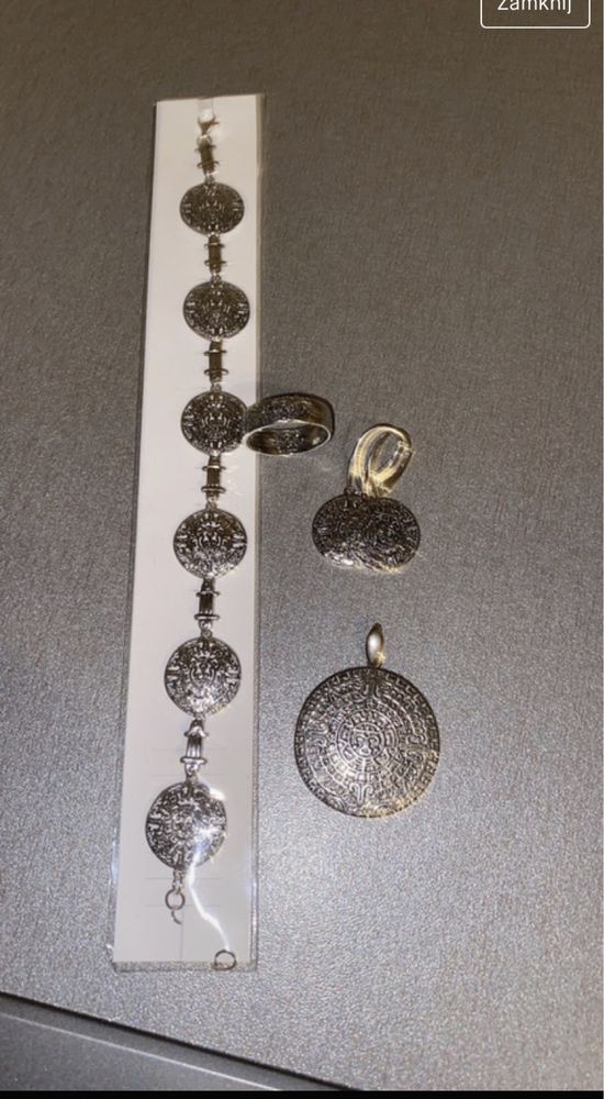 Biżuteria srebrna  „Kakendarz Majów”