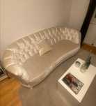 Unikatowy welurowy komplet, sofa plus fotel do salonu transport