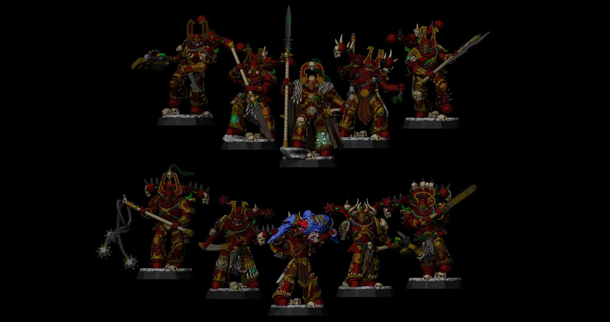 Druk 3d Traitors World Eaters Marines proxy gra bitewna