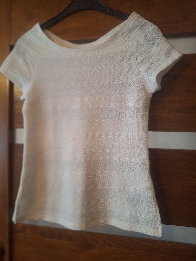 Bluzka damska H&M rozm.S biała, stan idealny
