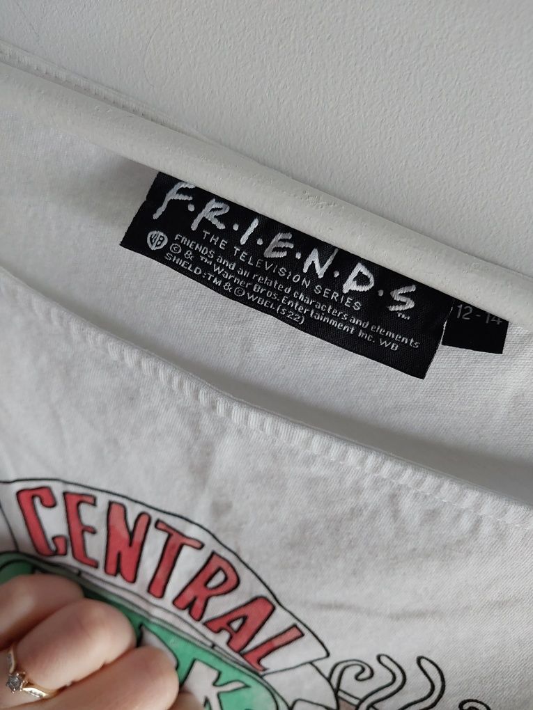 T-shirt damski biały koszulka z motywem z serialu "Przyjaciele"