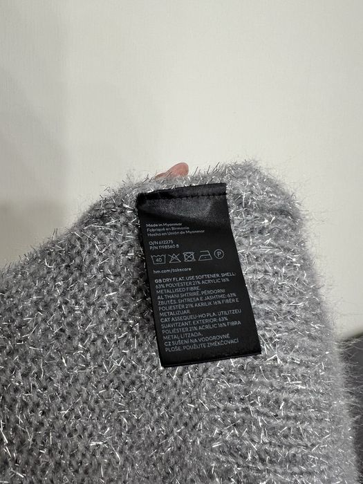 Розкішний H&M светр светрик кофта тепла під горло пуловер з люрексом