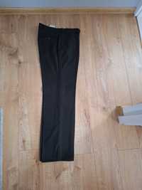 Czarne męskie garniturowe spodnie w paski 182/90