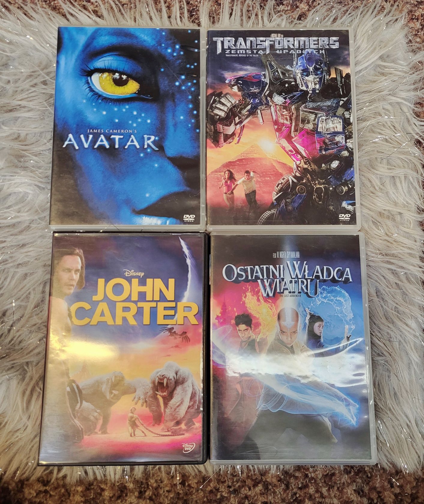 Filmy dvd John Carter Avatar Transformers zemsta upadłych