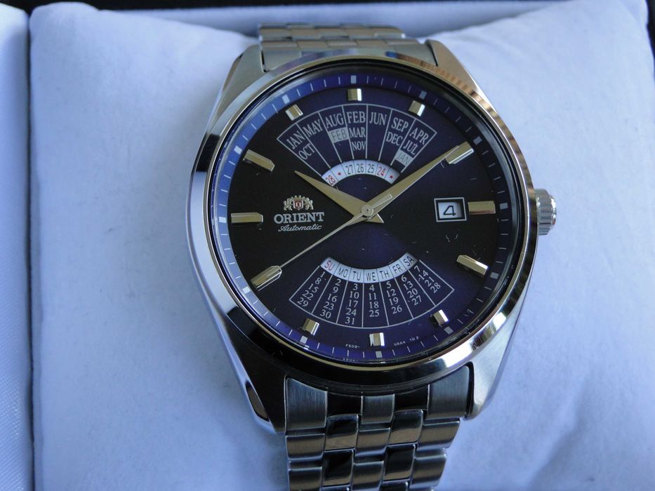 Orient Multikalendarz - granatowy - jak nowy