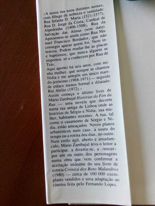 "Histórias do fim da rua"  M. Zambujal e "Faça acontecer" S. Sanders