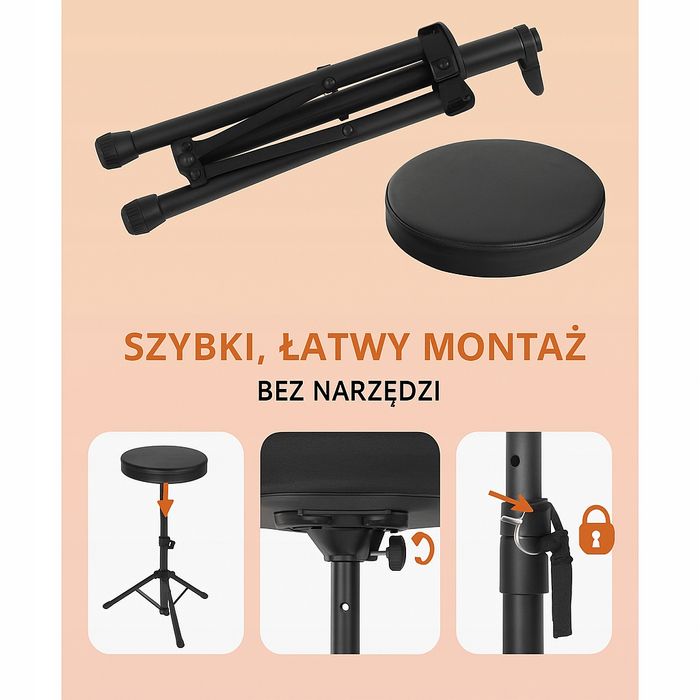 Stołek perkusyjny McGrey KD-10 lekki składany