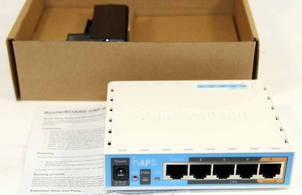 Новый WI-FI Роутер Mikrotik hap ac lite RB952Ui-5ac2nD-TC Poe