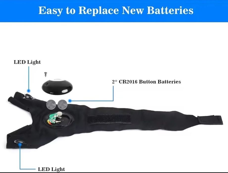 Рукавички з світлодіодними ліхтариками пара права-ліва