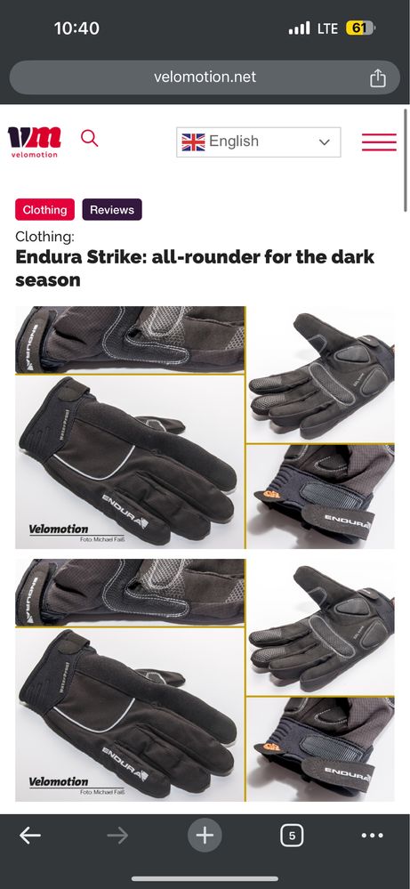 Перчатки Endura strike glove winter waterprof glove